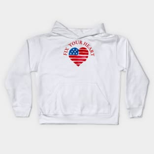 Fix your heart america Kids Hoodie